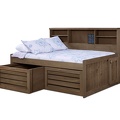 699 Chestnut Full Day Bed/ 641 Set of 2 Crates