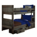 611 Chestnut Twin/ Twin Panel Bunk Bed