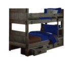 611 Chestnut Twin/ Twin Panel Bunk Bed